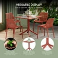 thumbnail image 5 of WestinTrends Playa 31.5" Square Plastic Outdoor Patio Dining Table, Red, 5 of 13