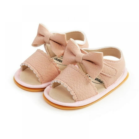 

TOPWONER Baby Girls Sandals Bow-knot Soft Sole Toddler First Walkers Beach Summer Shoes