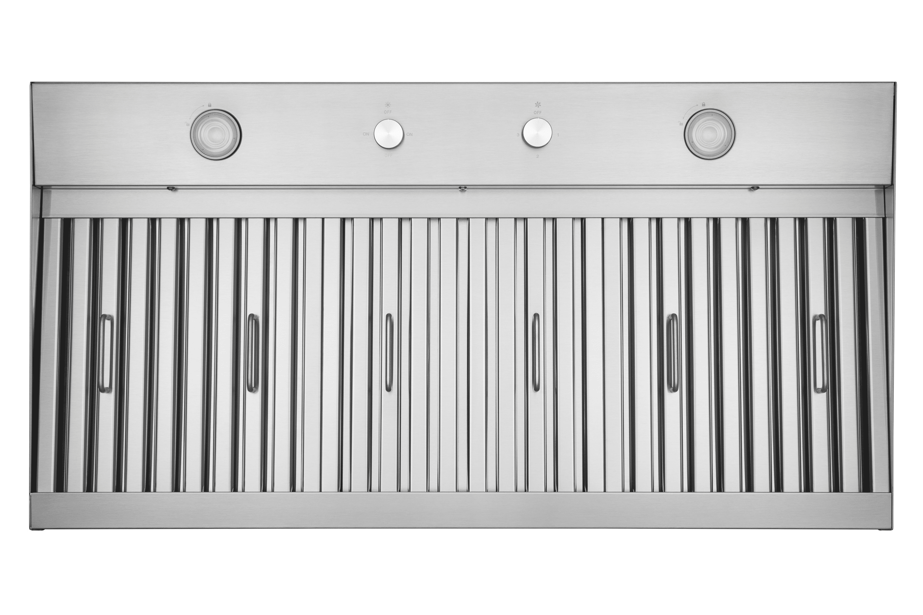 Hauslane Range Hood Insert 36 inch,Stainless Steel Built-In Range Hood with 3-SPEED Dual Control Knobs,Dishwasher-safe baffle filters,GU10 LED bulbs,6" Round Duct for Vented or Ductless