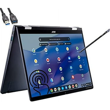 acer Chromebook Spin 714 14" Touchscreen WUXGA 2-in-1 Laptop, 12th Gen Intel 10-Core i5-1235U, 8GB LPDDR4X RAM, 2TB PCIe SSD, WiFi 6, BT 5.2, Backlit KB, Stylus, Chrome OS, BROAG USB Extension Cable