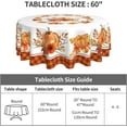 thumbnail image 6 of Fall Harvest Tablecloth, Autumn Pumpkin Tablecloth, Thanksgiving Day Tablecloth Seasonal Dining-Table Cover, 60 inch Round for Home Party Picnic Orange, 6 of 6