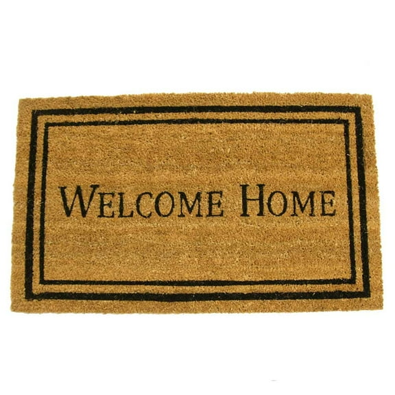 Rubber-Cal  "Contemporary Welcome Home Mats" Coir Entrance Mats, 24 x 57-Inch - 2' x 4'7