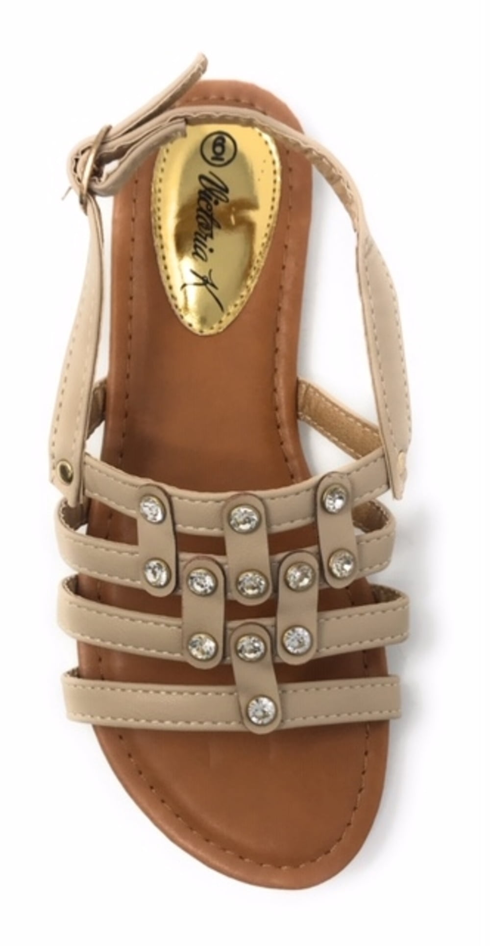Victoria K Women's Front Strapped With Rhinestone Sandals