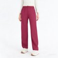 thumbnail image 2 of Fabrcox Scrub Pants for Women - Straight-Leg Cargo Pants with Pockets, Scrub Pants ,Pink XXL, 2 of 6
