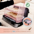 thumbnail image 4 of Farest XXL-Large Portable Hanging Travel Organizer, Packing Cube Organizer with 3 Shelves, Luggage Organizer with Zippered Compartment, Carry on Closet Packing Bag Storage for Suitcase, Pink, 4 of 6