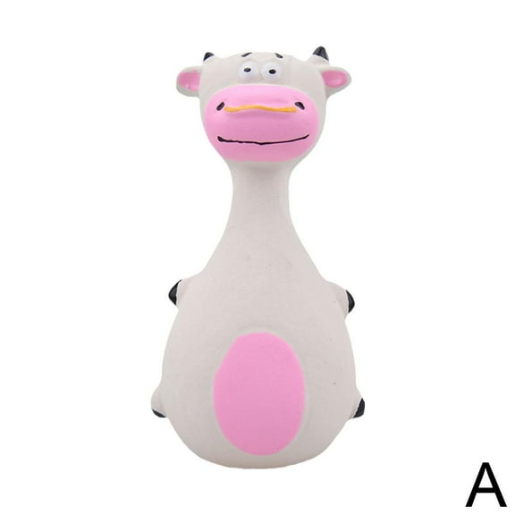 Latex Dog Toys Sound Squeaky Elephant/Cow Animal Chew Pet Rubber Vocal Toys For Small D2E1 Large Dogs Bite Resistant Interactive
