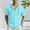 Sky Blue, variant on YLSDY Men's Linen Hoodie Summer Short Sleeve Drawstring Button Down Shirts Comfort Breathable Travel Casual Hooded Tops Gray S