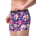 thumbnail image 2 of Kdxio Men's Boxer Briefs with cute rainbow mushroom Skull Print - Comfortable and Breathable Underwear for Everyday Wear, 2 of 5