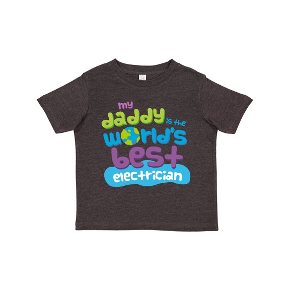 Inktastic Worlds Best Electrician Daddy Boys or Girls Toddler T-Shirt