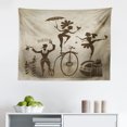 thumbnail image 1 of Circus Tapestry, Colorful Carnival Background with Rainbow Spectrum Rays and Stars on Grungy Texture, Fabric Wall Hanging Decor for Bedroom Living Room Dorm, 2 Sizes, Multicolor, by Ambesonne, 1 of 1