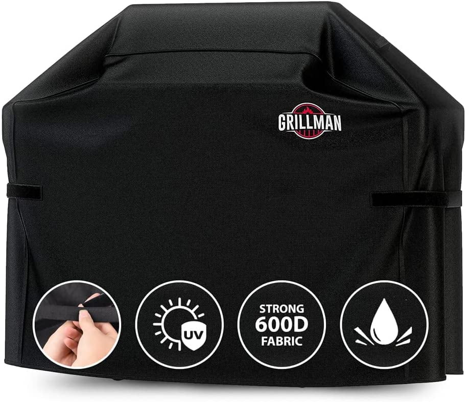 Heavy Duty 3-4 Burner Gas Weather Resistant With Storage Bag Grill Cover 58 in 