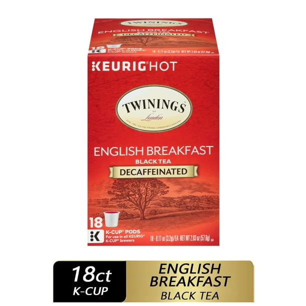 Twinings of London English Breakfast Decaffeinated Black Tea KCups for
