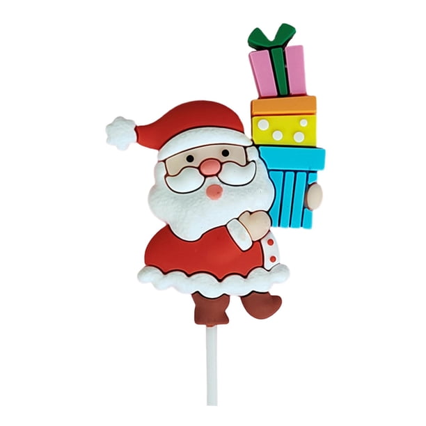 Adornos para tartas navideñas, adornos navideños, tartas DIY, festivales, fiestas temáticas coloridas Estilo Q