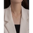 thumbnail image 3 of Collar de plata de ley 925 con 26 letras para mujer, colgante de plata lisa con nombre en inglés en miniatura y nicho simple, 3 of 5