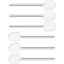 Qczoyp Toilet Brush & Holder, 6 Count, White
