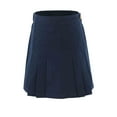 thumbnail image 1 of Bienzoe Girl's Cotton Stretchy School Uniforms Pleated Skirt Navy 4, 1 of 9