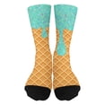 thumbnail image 3 of Luvior Ice Cream Socks For Youth Teen Funny Sports Baseball Ice Cream Drip Baseball Sock Boys Kids Girls Athletic Crew Sock, 3 of 3