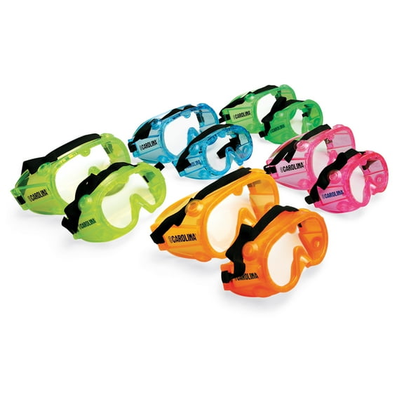 Safety Goggles, Small And Large, Assorted Colors, Value Pack Of 20