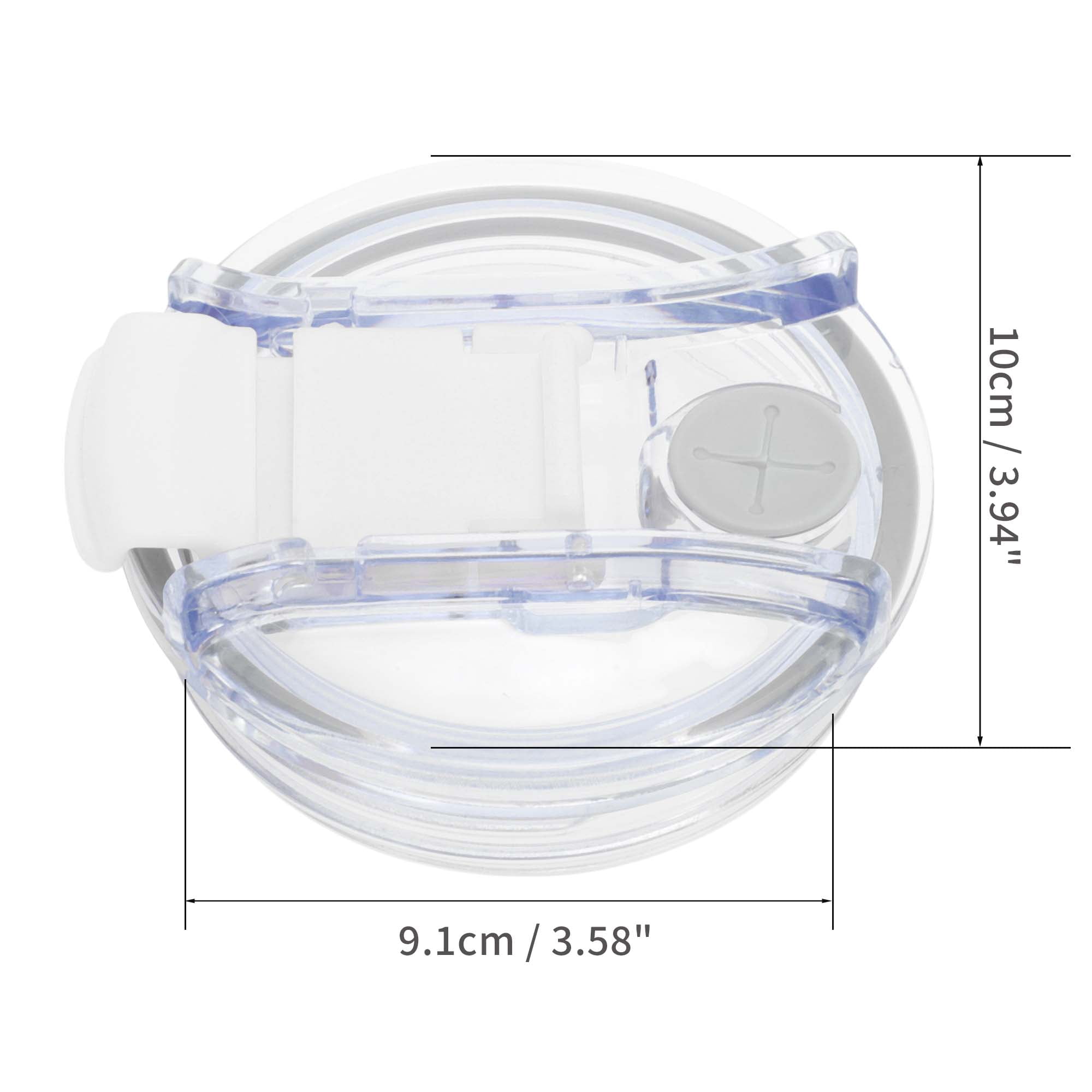 Unique Bargains 1 Pc Durable Tumbler Lid with Magnetic Slider and O-Rings White