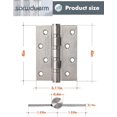 thumbnail image 4 of 3pcs 4 inch matt door hinge, 4 of 5