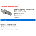 thumbnail image 2 of Oil Pressure Sender - Compatible with 2009 - 2019 Ford Flex 2010 2011 2012 2013 2014 2015 2016 2017 2018, 2 of 2
