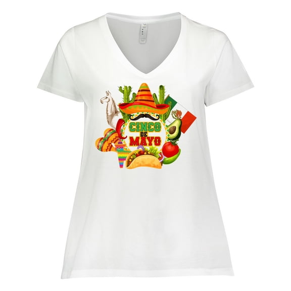Inktastic Cinco De Mayo Party Women's Plus Size V-Neck T-Shirt