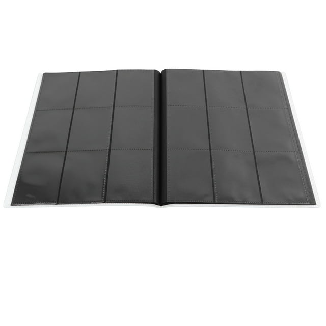 Classeur de Cartes à Collectionner, Livre de Rangement de Cartes de Jeu 9 Pochettes pour Voyage Noir, Bleu Clair, Blanc