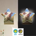 thumbnail image 4 of Star Night Light Auto On/Off Plug-in Wall Light with Light Sensor Warm White LED for Home Party Cute Pig with Sunflower Field, 4 of 6