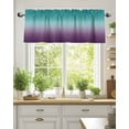 thumbnail image 2 of Turquoise Purple Gradient Kitchen Valances for Windows Abstract Watercolor Valance Curtains&nbsp; for Kitchen /Living Room/Bedroom/ Bathroom Decor, 42"x12 " ,Rod Pocket 1 Panel,, 2 of 8