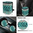 thumbnail image 4 of Yuyamidu Cow Print Car Seat Covers Full Set with Steering Wheel Cover Seat Belt Strap Cover Garbage Bag Rearview Mirror Protective Cover Aztec Tribal Cup Coasters Keychain 13 Pcs, 4 of 5