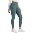 thumbnail image 2 of Workout Leggings Womens Yoga Tights 22''/23'' Compression Butt Lift 7/8 Gym Pants Turquoise XL, 2 of 6