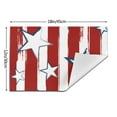 thumbnail image 3 of YFYANG Washable Heat-Resistant Placemats, 70% PVC/30% Polyester, Star Stripes Pattern Kitchen Table Mat, 12" x 18" 6 Pcs, 3 of 6