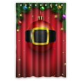 thumbnail image 1 of ABPHQTO Fiesta de Navidad Bola de Navidad Cinturón de Papá Noel Cortina de ducha de poliéster impermeable y ganchos 120x180 cm, 1 of 1