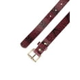 thumbnail image 2 of INSPIRE CHIC Women's Skinny Embossed Pin Buckle Faux Leather Waist Belt Wine Red, 2 of 4