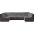 thumbnail image 6 of Meridian Furniture Relax Grey Velvet Modular Sectional, 6 of 9