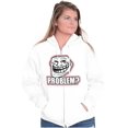 thumbnail image 3 of Funny Problem Dank Troll Face Meme Unisex Plus Size Zip Hoodie Brisco Brands 3X, 3 of 5