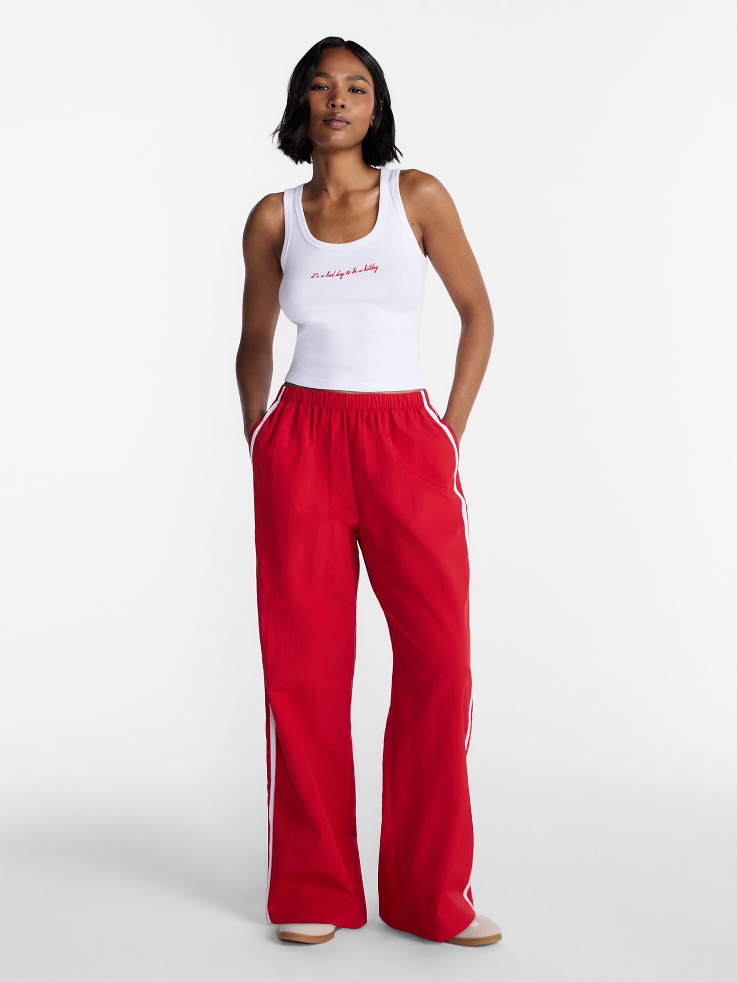 No Boundaries Ribbed Graphic Game-Day Tank Top, Women's and Women's Plus Sizes XXS-4X