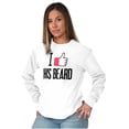 thumbnail image 3 of Funny Couples Matching Set Beard Butt Women's Long Sleeve T Shirt Brisco Brands L, 3 of 6