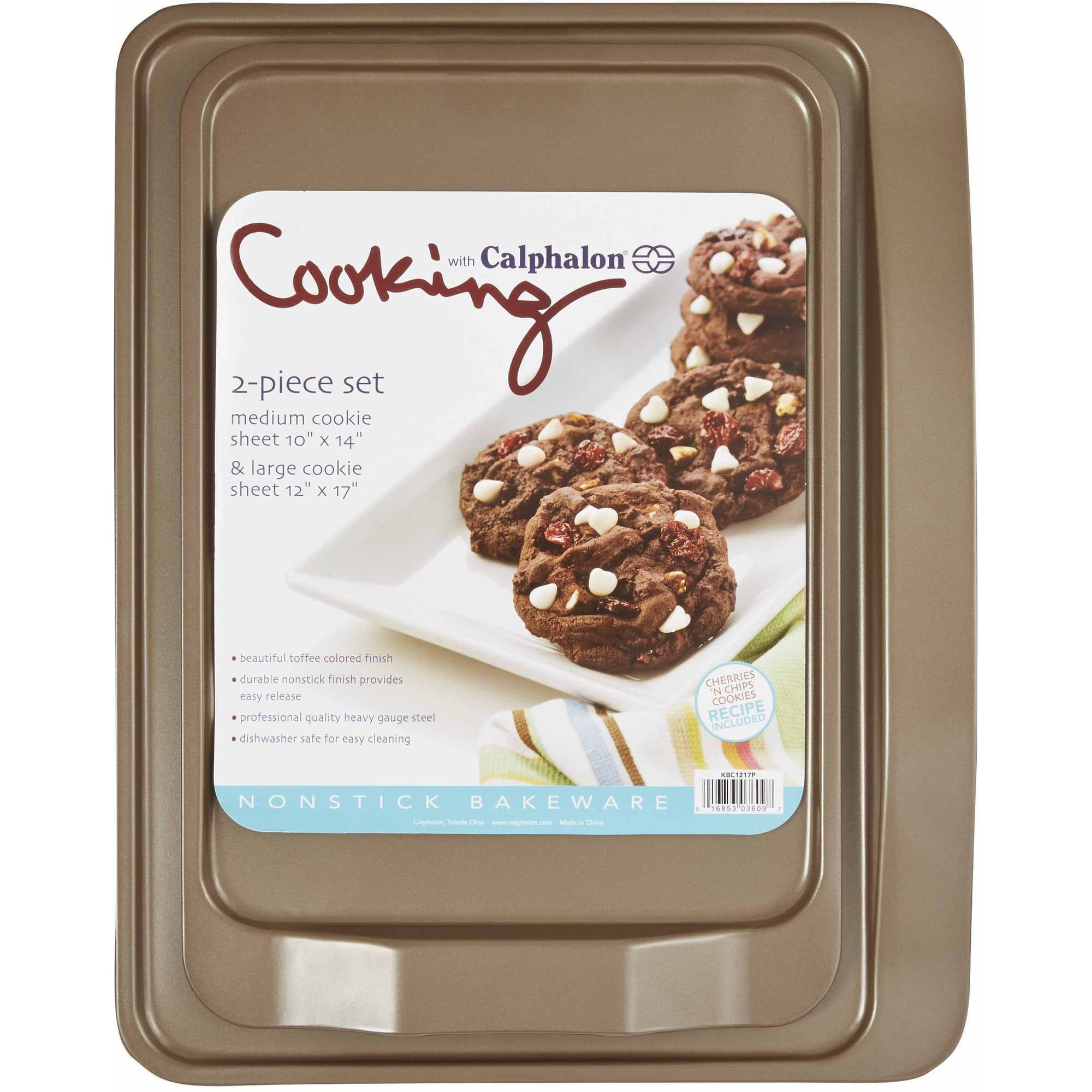 cooking with calphalon nonstick bakeware 2 piece cookie sheet set calphalon cookie sheets