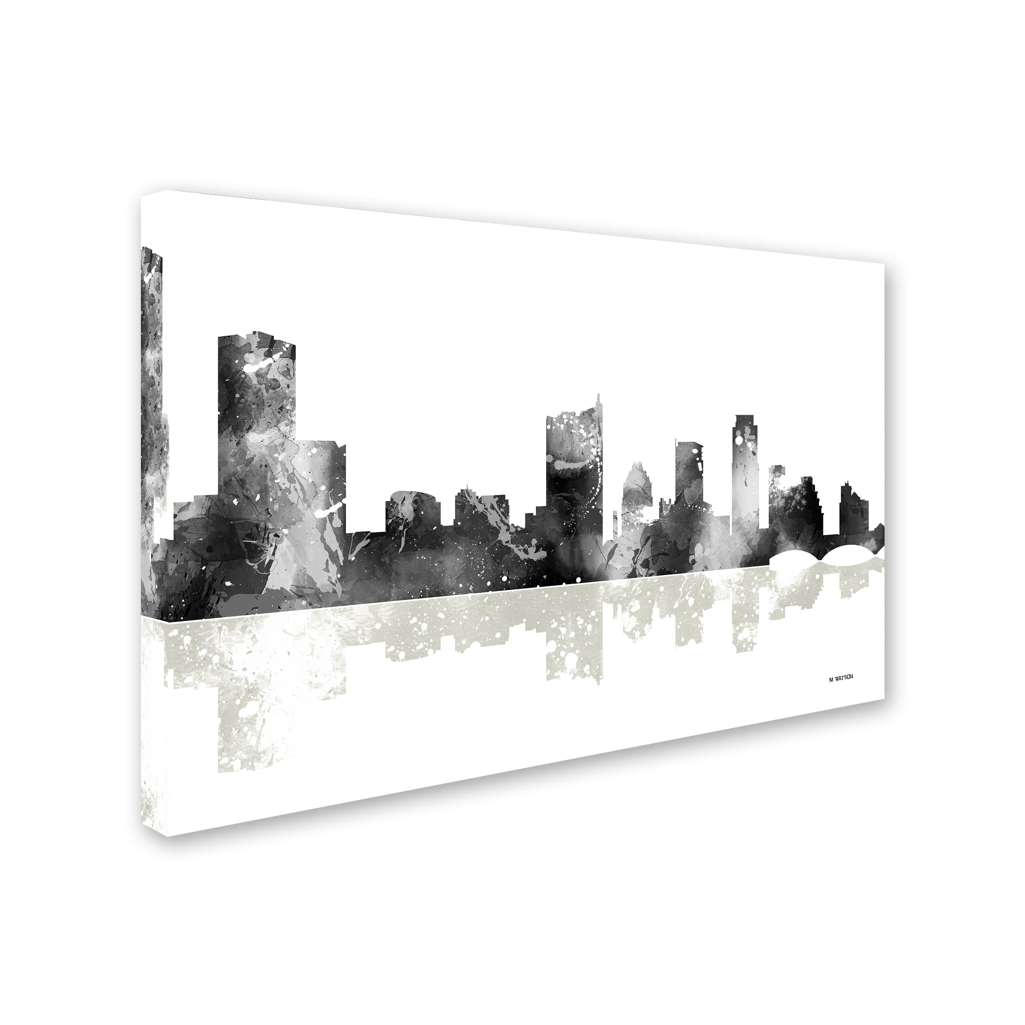 Trademark Fine Art "Austin Texas Skyline BG-1" Canvas Art by Marlene Watson