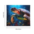 thumbnail image 3 of Disketp Ice Blue Ocean Sea Turtle Tapestry 60x51 InchesTapestry for Living Room Bedroom Home, 3 of 6