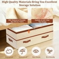 thumbnail image 6 of Natubeau 2 Pack 92L Under Bed Storage Containers with Wheels, Breathable Non-woven Under Bed Storage Organizers for Bedding, Clothes, Shoes, Beige, 6 of 11