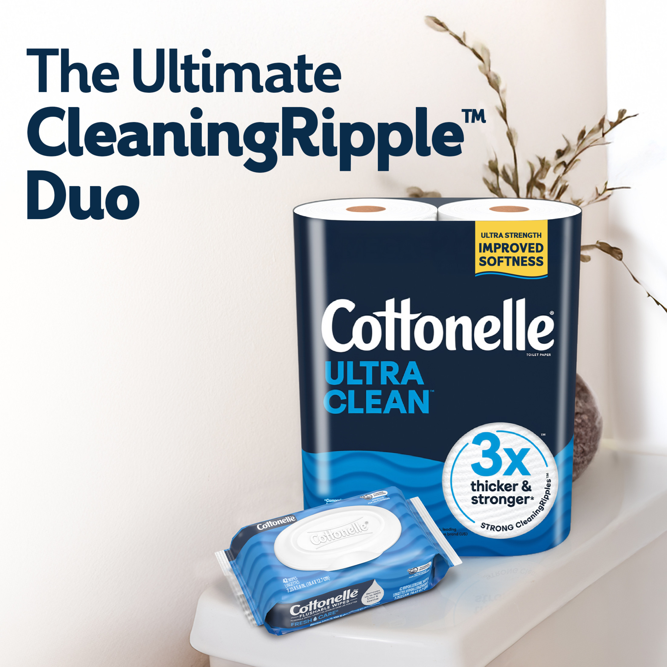Cottonelle Ultra Clean Toilet Paper, 12 Mega Rolls photo 8