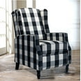 thumbnail image 7 of Fabric Push Back Recliner Set of 2, Tina's Home Wide Armrest Wingback Wood Legs Living Room Plaid, 7 of 7