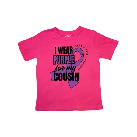 

Inktastic Chronic Pain I Wear Purple For My Cousin Gift Toddler Boy or Toddler Girl T-Shirt