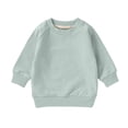 thumbnail image 2 of Bixock Toddler Girls Sweatshirts Long Sleeve Tops Crew Neck Pullover Top Solid Color Casual Blouse Soft Breathable Daily Wear Girls Clothings, 2 of 6