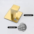 thumbnail image 4 of Paquete de 4 ganchos autoadhesivos TUNC dorado cepillado para toallas sin taladrar, 4 of 5