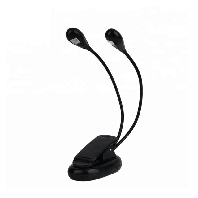 Luz de libro recargable con doble cabezal, Tamaño mini Lámpara LED de lectura con clip,para lectura nocturna, dormitorio - Doble Cabezas