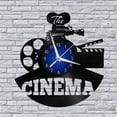 thumbnail image 2 of Cinema 12 Inch Vinyl Record Wall Clock - Silent, Creative, and Unique Clock for Living Room, Entryway, or Bedroom Decor - Perfect Gift Idea(12 inchs B without LED), 2 of 7