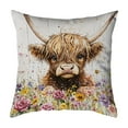 thumbnail image 2 of ToyKingdee Highland Cow Throw Pillow Covers Decorative Throw Pillows Cow Decor for Bedroom Decor Highland Cow Bedding Soft Flannel Fluffy Couch Pillow Covers, 2 of 6